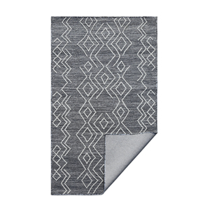 Modern Geometric Area Rug Rectangle Gray White Flat Weave Stain Resistant Rubber Backing Living <b>Room</b> Use - Product Image 4
