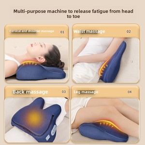 Cojín de silla de apoyo para cintura y cuello de oficina transfronterizo, respaldo <span class=keywords><strong>Lumbar</strong></span> de masaje eléctrico para estaciones de trabajo largas para sentarse - Product Image 5