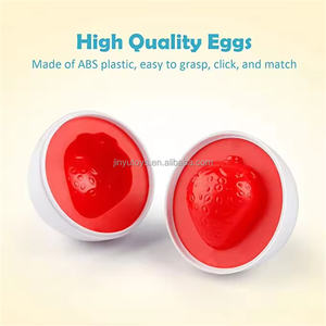 Paire personnalisée de modèles d'oeufs intelligents bébé reconnaît la forme et la couleur de l'oeuf simulé Monterey jouets sensoriels oeufs assortis - Product Image 5