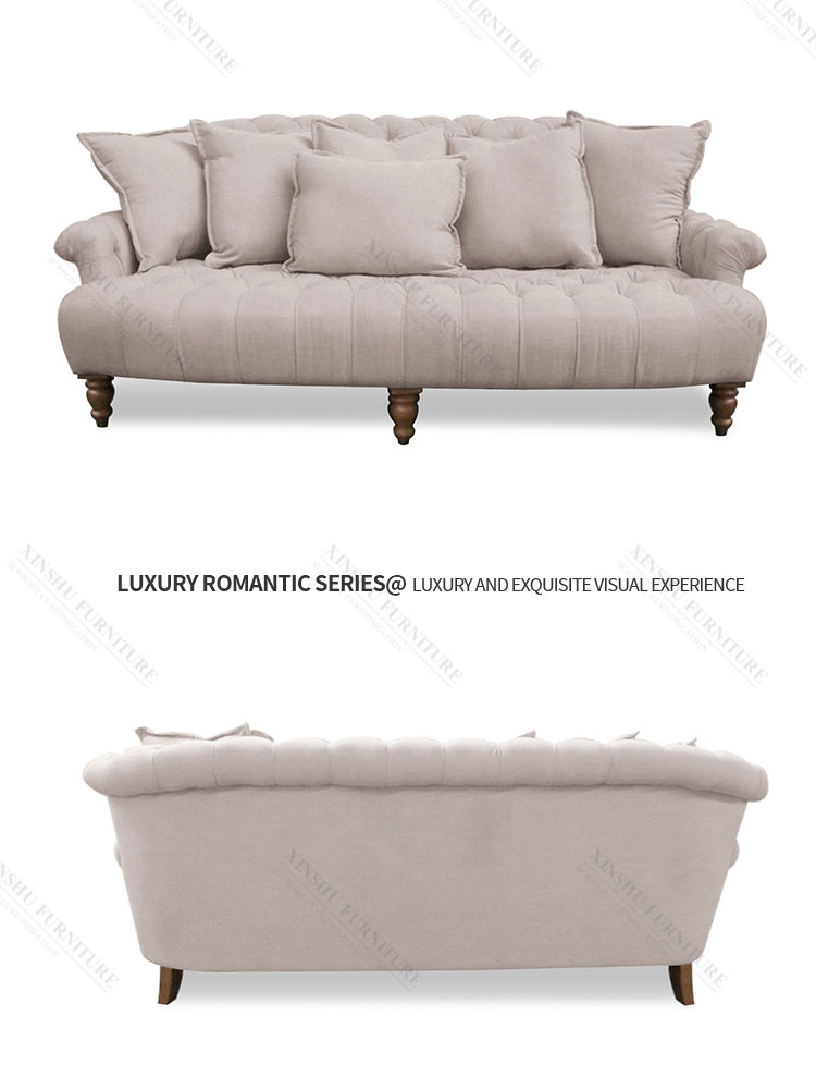 Nordic Style Fabric Sofa Modern Living Room L-shaped Sofa Technology Fabric High Rebound Sponge Sofa Home Set