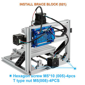 Machine de gravure <span class=keywords><strong>CNC</strong></span> <span class=keywords><strong>1610</strong></span> Zhong Hua Jiang avec profilés en aluminium et contrôle <span class=keywords><strong>GRBL</strong></span> pour la sculpture sur bois et la découpe de métal DIY - Product Image 3