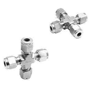 Phụ kiện ống thép không gỉ Parker loại 1/4, nối kim loại với kim loại, kiểu nối liền thân, nối nén, đầu nối kép - Product Image 4