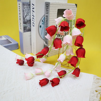 Vente chaude : Mini lys de la vallée en soie à 9 têtes, fleurs artificielles réalistes pour vitrine et décoration de mariage, approvisionnement en gros