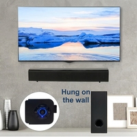 Barre de son TV 2.1 canaux Etistar avec caisson de basses pour système home cinéma sans fil à basses profondes, télécommande, OEM/ODM, en bois