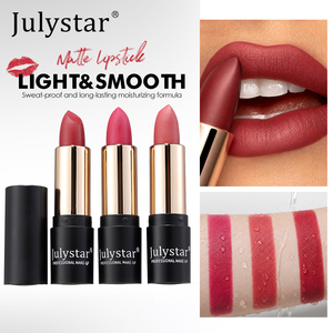 Julystar Rossetto Opaco di Alta Qualità in 3 Colori, Impermeabile e Duraturo, Gloss Labbra Rosa Opaco Idratante, Cosmetico per il Trucco delle Labbra - Product Image 1