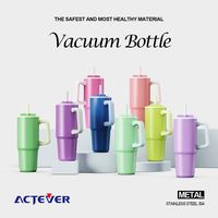 Vaso Térmico de Acero Inoxidable 304 con Doble Pared, Botella de Agua de Gran Capacidad, Taza de Viaje, Vaso para Hielo