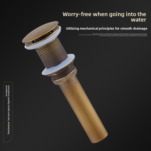 Vasque en verre antique <span class=keywords><strong>de</strong></span> style européen avec siphon standard à clapet pour salle <span class=keywords><strong>de</strong></span> bain - Product Image 4