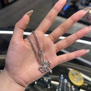 Nuevo Collar Unisex con Diseño Retro de Cruz de la Imperadora Viuda, con Circonita, Cadena Figaro Chapada en Oro, Collar con Colgante - Product Image 2