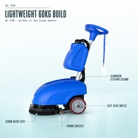 Nettoyeur de sols autopropulsé WL-350 économique pour allées étroites, brosse de 350 mm, raclette de 450 mm, 800 W, 60 kg, CE