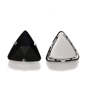 Strass triangulaires en verre à 12 facettes, qualité A, pour robes de mariée, vêtements, cols et accessoires DIY - Product Image 5