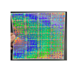 Fest entrega Logotipo diseño personalizado gratuito Pegatinas de holograma de color plateado con efecto 3 D - Product Image 1