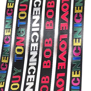 Custom Embroider Jacquard Pattern Nylon Handbag Polyester Belts for Pet Dog Collar Leash Bag-Heat Transfer Printed <b>Webbing</b> Strap - Product Image 6