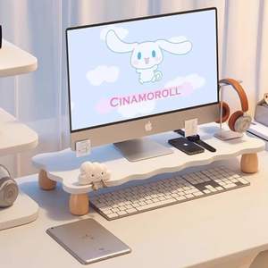 Soporte de Almacenamiento para Computadora de Escritorio, Soporte Elevado para Monitor de Oficina, Almacenamiento de Escritorio para Computadora Portátil - Product Image 1