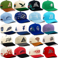 Op maat gemaakte A-frame 5-panel 6-panel tweekleurige katoenen baseballcaps met 3D geborduurd logo streetwear petten voor heren dames groothandel