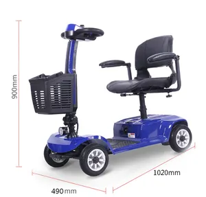Transformateur de voyage pour personnes âgées et handicapés, scooter électrique pliable à 4 roues