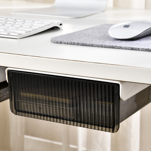 Caja de almacenamiento de cajón de plástico transparente de Color personalizable KIMIN, unidad autoadhesiva duradera debajo de la <span class=keywords><strong>Mesa</strong></span> para cocina y uso de alimentos - Product Image 3