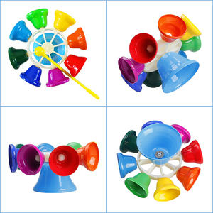 8-Note campana a mano giocattolo musicale per bambini Set di strumenti a percussione arcobaleno campana a 8 toni sonaglio rotante principiante giocattolo educativo regalo - Product Image 6