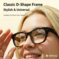 Lunettes Intelligentes JM93 avec Caméra IA Sans Fil 8MP, Traduction en Temps Réel, Appels, Étanches, Lunettes de Soleil Élégantes, Cadre ABS à Bouton-Poussoir, 265 mAh
