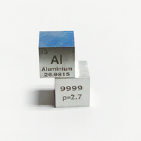Cube en aluminium pur à 99,99 %, diamètres 10 mm, 25,4 mm, 38,1 mm – Vente chaude