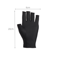Demi-Doigt Anti Uv Gel Bouclier Gant Manucure Outil Nail Art Led Lampe Ongles Sèche Ultraviolet-proof Protéger Main Peau Gants