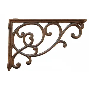 Antique Rustproof Sturdy Small Fancy Cast Iron Shelf Brackets