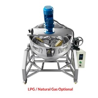 XUANLE Machine de cuisson et de mélange entièrement automatique pour sauces de fondue chinoise et pâte de haricots, Wok planétaire à chauffage électrique et à gaz 1