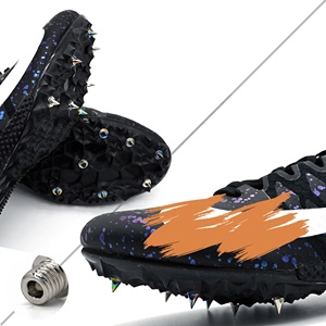 ไม่มีโลโก้48ชิ้น6.4มม. 1/4 "แทร็กและฟิลด์พีระมิดน้ำหนัก1.1กรัมกลวงออกเปลี่ยนรองเท้าโลหะผสมเหล็กความแข็งสูง - Product Image 5