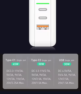 Ensemble complet de chargeurs muraux pour téléphone avec prise US EU UK, charge rapide 65W, charge rapide 3.0, charge rapide PD, compatible iPhone Xiaomi Huawei <span class=keywords><strong>Samsung</strong></span> GaN - Product Image 6