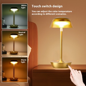 Không dây trang trí đèn Bàn bar bầu không khí trong suốt Chụp đèn cảm giác tiên tiến Đèn bàn nhỏ có thể sạc lại đèn bàn - Product Image 2