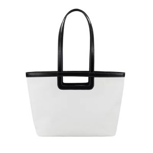 Bolsa de Lona Grande (Más de 50 cm) con Asa de Cuero y Logotipo Personalizado, Cierre de Doble Cremallera, Patrón de Letras, Bolsa Pequeña - Product Image 3