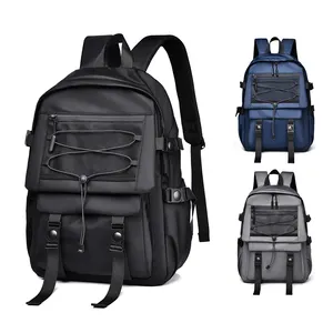 Bolsa de estudiante de moda de gran capacidad, Mochila deportiva informal de estilo cargo, bolsa de viaje para exteriores, mochila multifuncional