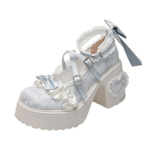 Height Increasing Lolita <b>Shoes</b> New Cloth Surface Leather <b>Shoes</b> Princess Wasteland Style Back To School Autumn Women <b>Shoes</b> - Product Image 4