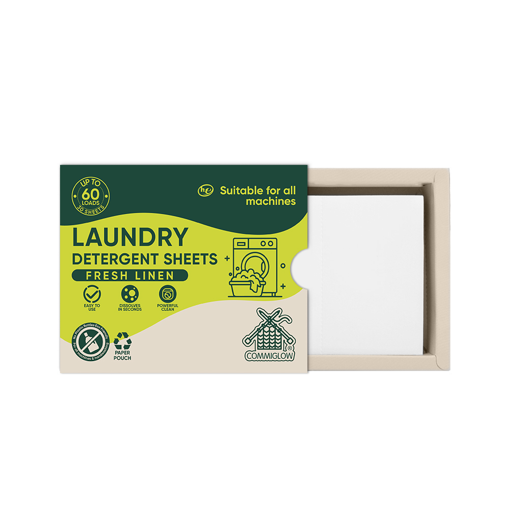 Biodegradable Fresh Scent Non Plastic Hypoallergenic Liquidless Natural Laundry Strips Laundry Detergent Sheets