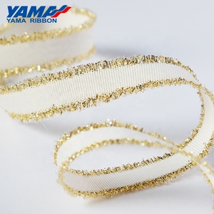 Yama Cổ 16/25/38 Mm Long Lanh Vàng Fringe Grosgrain Sang Trọng Ribbon - Product Image 6