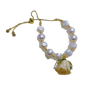 Elegant Natural Freshwater Pearl <b>Bracelet</b> <b>Adjustable</b> Resin Natural Flower Pendant <b>Bracelets</b> for Women Beach Jewelry - Product Image 5