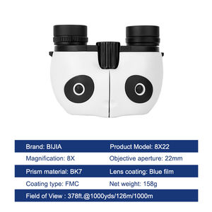 BIJIA 8x22 Red Kids Binocular Pequeño Compacto Ligero BAK7 Prisma Lente totalmente recubierta Visión óptima para conciertos Teatros Óperas - Product Image 3