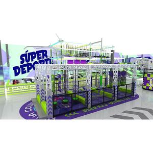 Qiaoqiao 3275SQM Toboganes Innovadores, Parque Infantil Interior para Niños, Parque <span class=keywords><strong>de</strong></span> Trampolines Interior Ninja, Circuito <span class=keywords><strong>de</strong></span> Ninja Warrior - Product Image 2