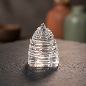 Fabricant indien, figurine en cristal de quartz transparent Sphatik naturel Shreeyantra, faite à la main, écologique, pour la Puja, vente en gros - Product Image 1