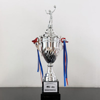 Trophée en métal doré et argenté pour sports, vente en gros d'usine, pour volley-ball, tennis, plaque de compétition personnalisée en cristal pour volley-ball