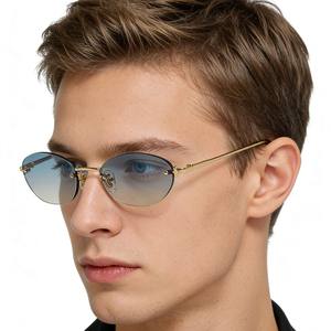 Wholesale Colorful Lenses Sunglasses Fashion Custom Logo <b>Metal</b> <b>Frame</b> Customize OEM Men UV400 Anti-Glare Driving Unisex Vintage - Product Image 3