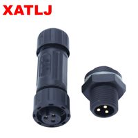 Conector FPC/PCB XATLJ Serie M12 de 2+4 Núcleos con Bloqueo Rápido, Impermeable IP67, 5A UL94V-0 para Sistemas de Energía Solar, con Certificación CE y ETL