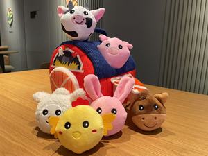 Boîte aveugle en peluche super douce jouet mini maison de ferme poupées <span class=keywords><strong>puzzle</strong></span> sensoriel pour nourrissons tout-petits occasion de pâques type d'ours coton PP - Product Image 6