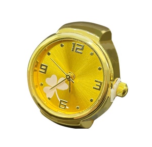 Reloj de Anillo Steampunk, Bronce Dorado, Acero Inoxidable, Resistente al Agua, Cuarzo Analógico, Correa Elástica, Mini Reloj Vintage para Hombre - Product Image 5