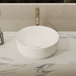 Lavabo vasque rond en céramique et marbre noir, moderne, <span class=keywords><strong>pour</strong></span> petite salle de bain, à poser sur comptoir - Product Image 2