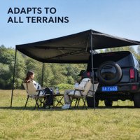 Auvent latéral rétractable à 270 degrés sans pieds pour SUV, camping-car, fourgonnette, double couche, 3000 mm, imperméable, quatre saisons, pour camping en plein air