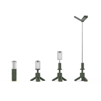 Lampes de camping portables avec support, lampe torche LED rechargeable 500LM, 3 modes de couleur