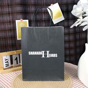 Bolsa de Regalo de Papel Kraft de Lujo con Logotipo Impreso Personalizado, Reciclable, para Zapatos, Ropa y Compras - Product Image 3