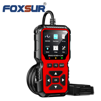 Détecteur de pannes automobile FOXSUR V530, outil de diagnostic, lecteur de codes OBDII/EOBD+CAN multifonction, compatible avec 10 langues