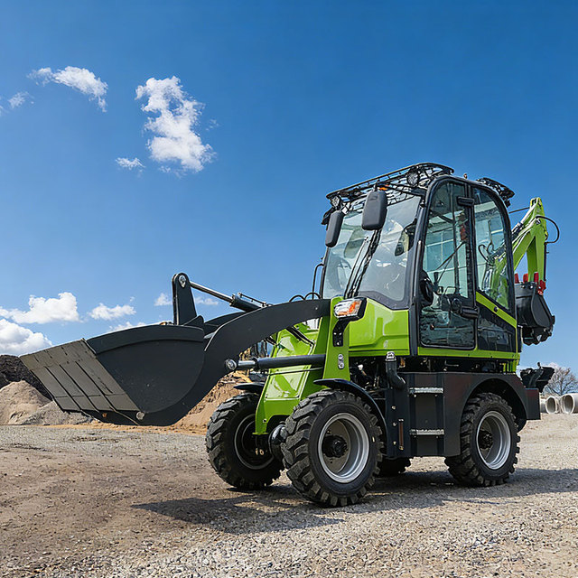 FREE SHIPPING CE Backhoe Excavator Loader 4x4 Diesel Retroexcavadora Mini Epa Engine Backhoe Loader Towable Backhoes Excavator