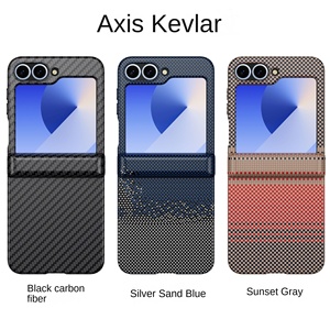 Sợi carbon trường hợp điện thoại, siêu mỏng và chống sốc, tương thích với Samsung Galaxy Z flip7/6/5/4/3 phong cách kinh doanh tối giản - Product Image 2